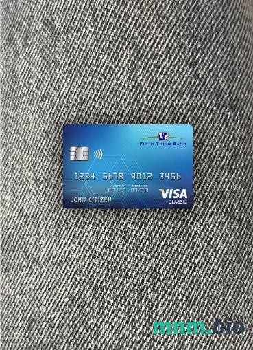USA Fifth Third bank visa classic card wygląd fotograficzny skan PSD + zdjęcie